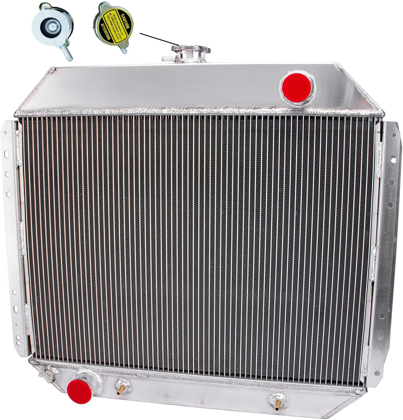 CU433 3 Row Core Radiator Replacement For 1966-1979 Ford F-Series F100 F150 F250 F350 78-79 Bronco 400 3.9L 4.9L 4.7L 5.0L 5.8L 6.4L 6.6L 7.5L L6 V8 Truck Radiators