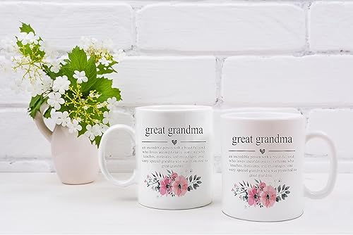 Miniatura 5 de QASHWEY Taza de café de cerámica con definición de gran abuela, regalos para bisabuela, taza de té para el día de la madre, taza de té de cerámica