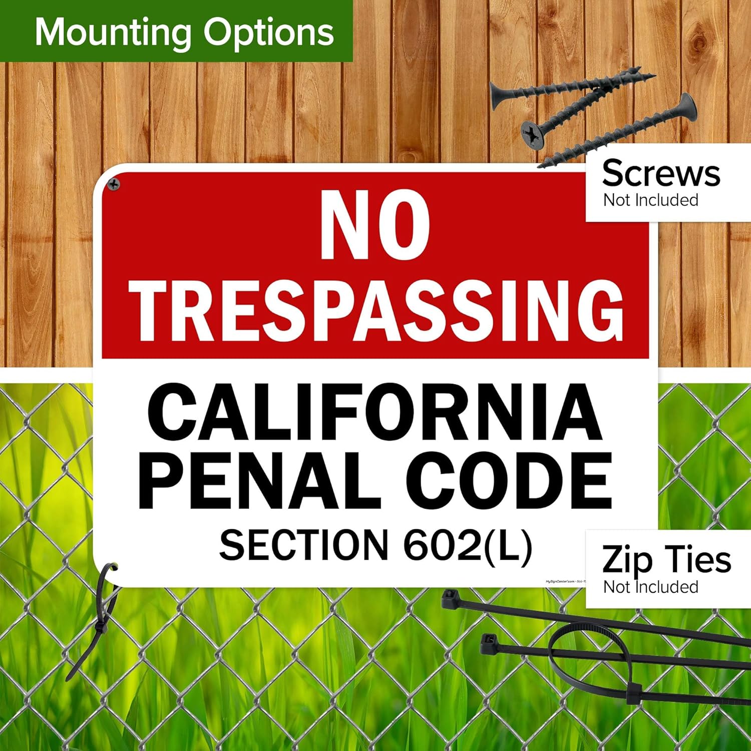 No Trespassing California Penal Code Section 602 Sign, 18x24 Inches, 55 mil thick HDPS (high density polystyrene), Made in USA by My Sign Center