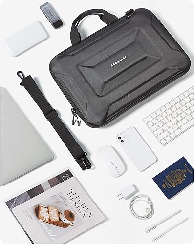 Miniatura 7 de BAGSMART Funda para computadora portátil de 15.6 a 16 pulgadas con correa, bolsa impermeable a prueba de golpes para laptop con asa resistente,