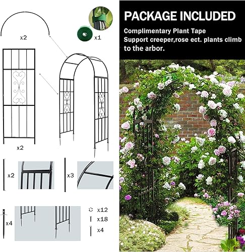 Miniatura 7 de Cenadores, Curvo De Metal Endurables Hierro Enrejado Plantas De Soporte De Uso Para Al Aire Libre Jardín Cenador Plantas Escaladas Boda Arcos