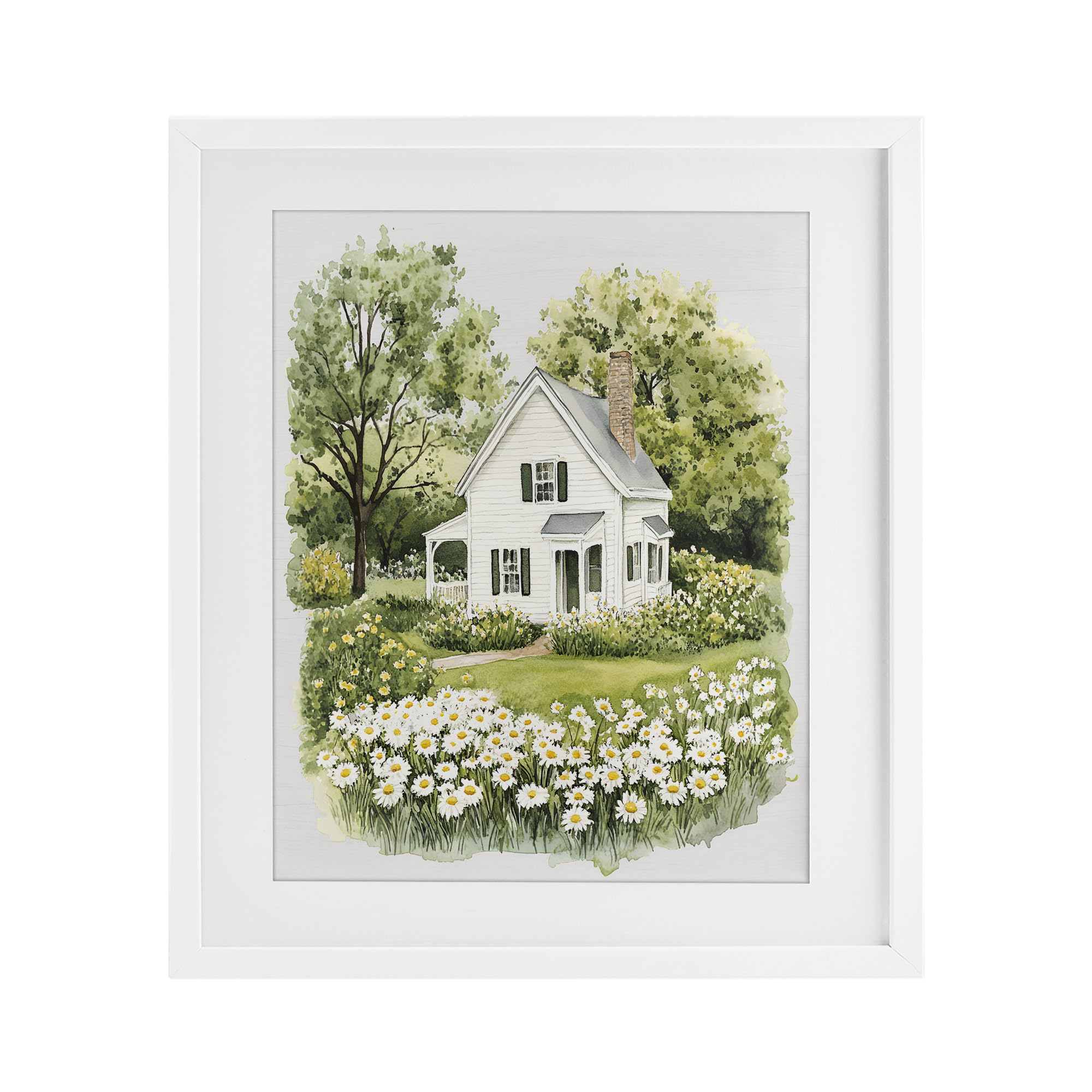 'Quaint Countryside Cottage Garden'| Framed Print Under Glass