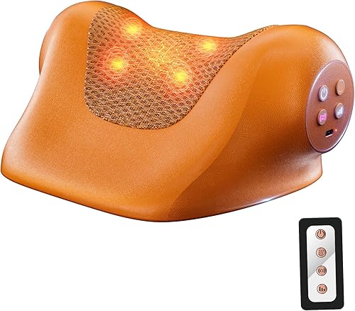 Miniatura 1 de JDZ Masajeador de cuello con calor, masajeador cervical eléctrico 3 en 1 para aliviar el dolor, masajeador ergonómico de cuello y hombros con masaje