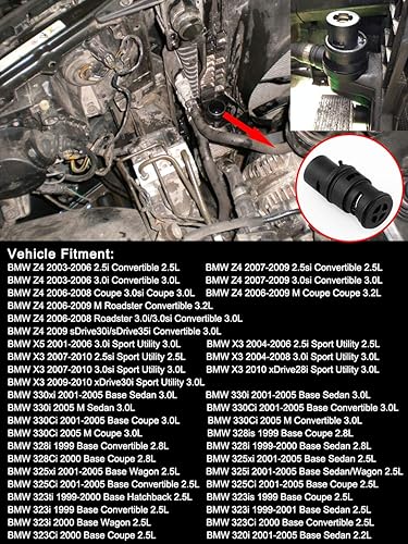 Miniatura 2 de 17111437362 Termóstato del tanque de expansión del radiador del refrigerador de aceite para BMW E46 E53 E83 E85 E86 X3 X5 Z4 323 325 328 330 Parte #