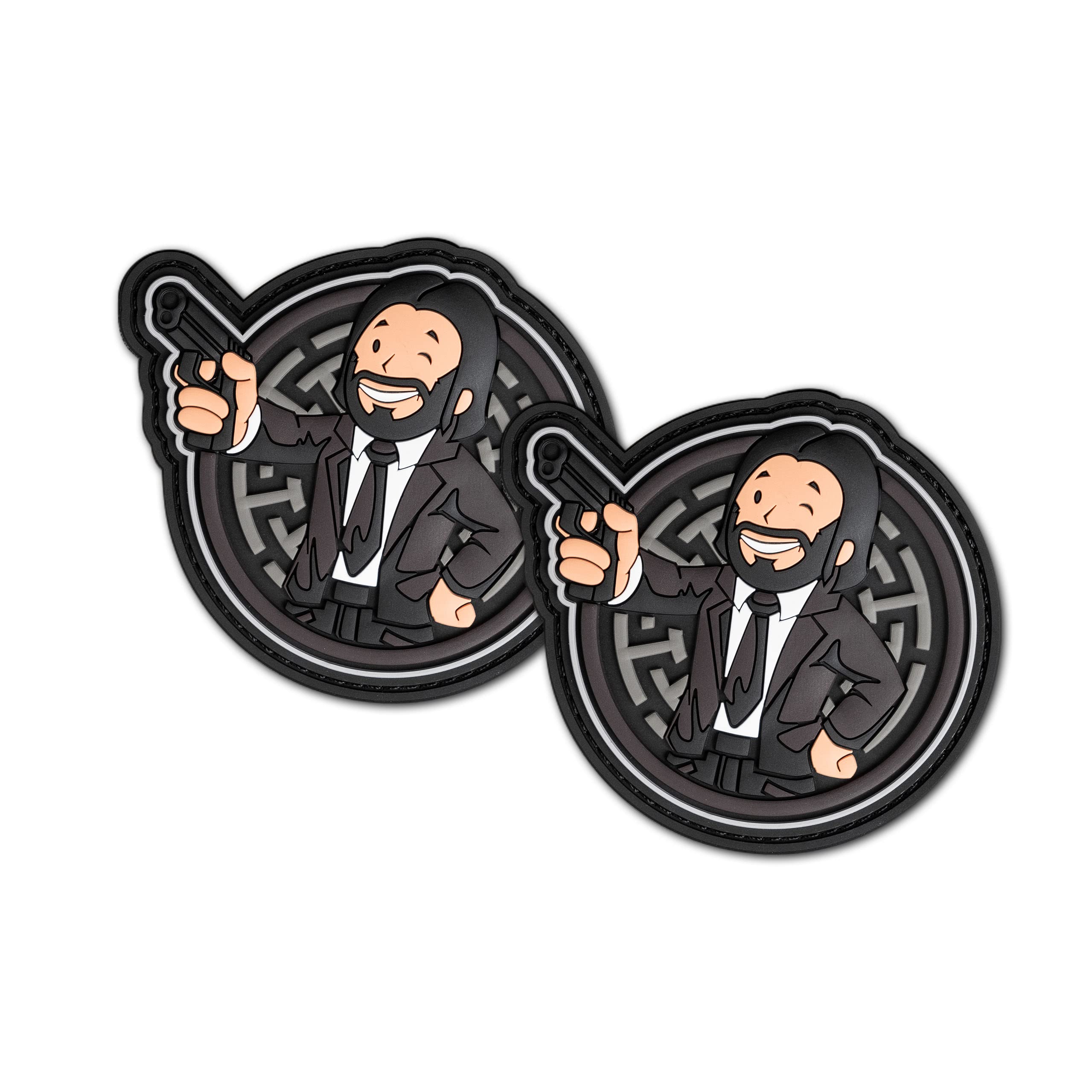 NEO Tactical Gear John Wick Vault Boy Fallout Inspired Baba Yaga PVC Morale Patch