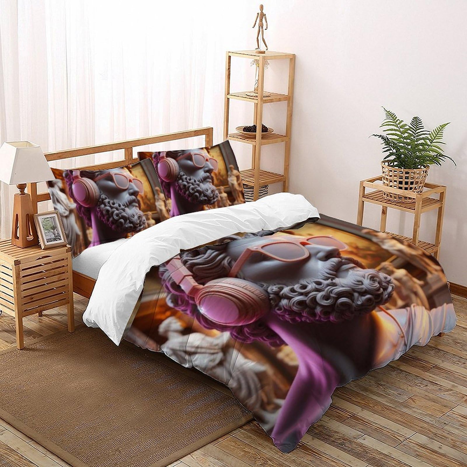 Housse de couette 200x200cm imprimé 3D microfibre parure de lit garçon