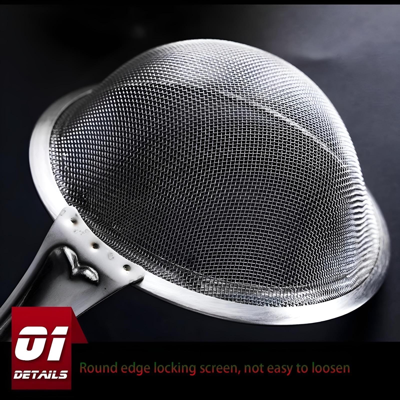 Set di 5 colini da cucina, setaccio fine 8/10,5/13,5/16/18 cm, in acciaio inossidabile 304, setaccio domestico per filtrare o drenare