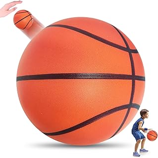 WAYNHUI 公式サイレントバスケットボール サイズ7 (29.5インチ) 溝付き エアレスフォーム サウンドレスバスケットボール 静かなドリブルや屋内トレーニング用 圧縮されていません – 若者へのギフト