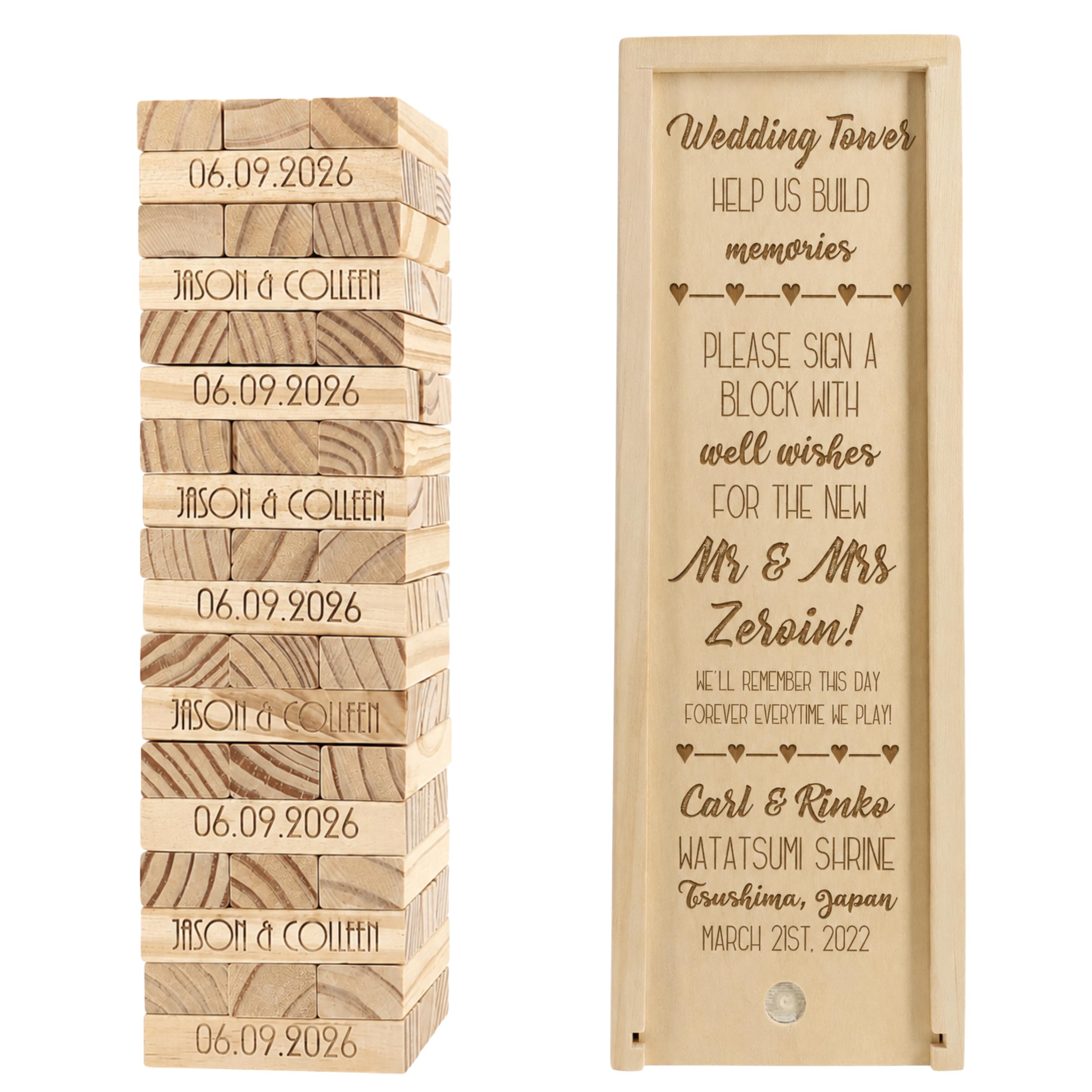 WE Games Personalized Wedding Guest Book Alternative