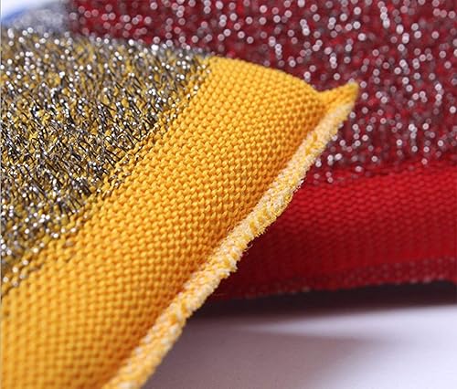 Miniatura 3 de Paquete de 6 esponjas de acero para lavar platos, esponja multiusos resistente para lavar platos, esponja de cocina de larga duración para