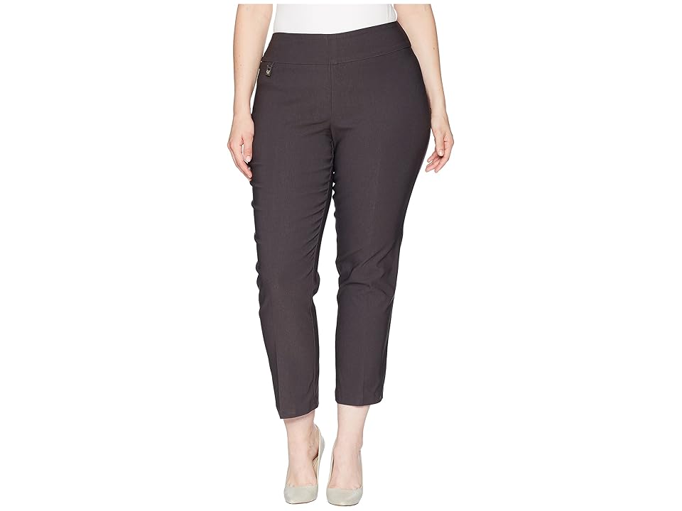 

Lisette L Montreal Plus Size Solid Magical Lycra Ankle Pants Curvy Collection (Dark Slate) Women's Casual Pants