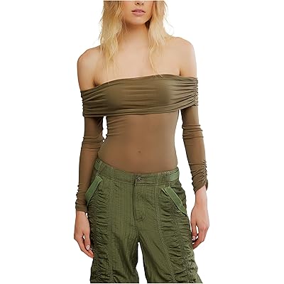 Рубашка Free People Forget Me Not Bodysuit olive