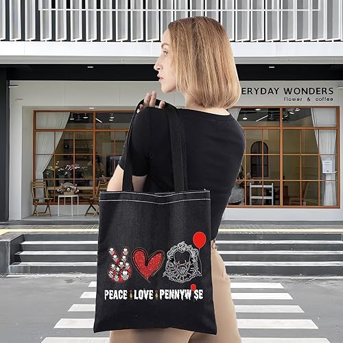 Miniatura 3 de LEVLO Bolsa de maquillaje cosmética de payasos para fanáticos de la película, regalo de paz, amor, película, maquillaje, cremallera, bolsa de regalo