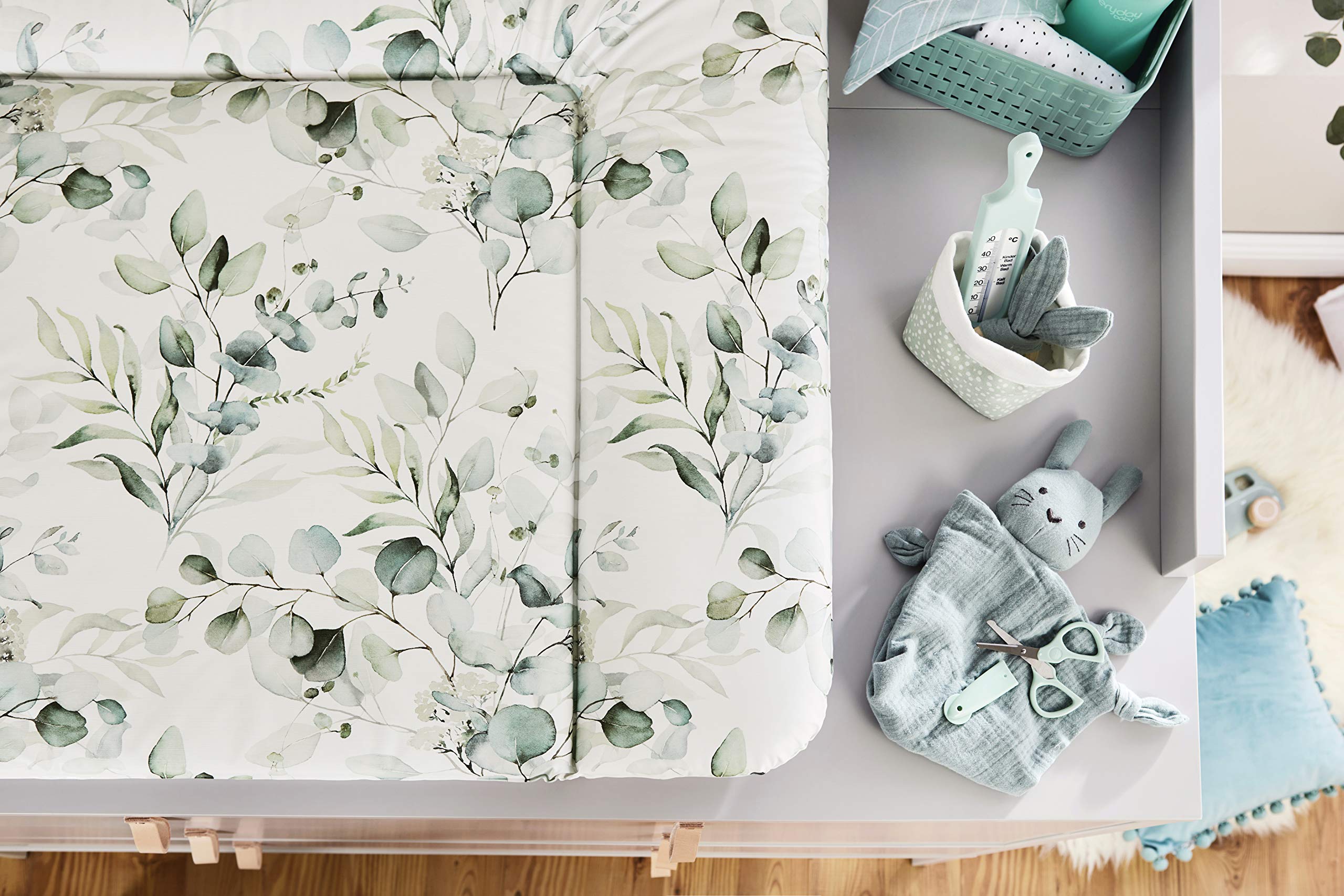 Rotho Babydesign Special Edition Cambiador, Multicolor (Natural Leaves), 72x85x5 cm