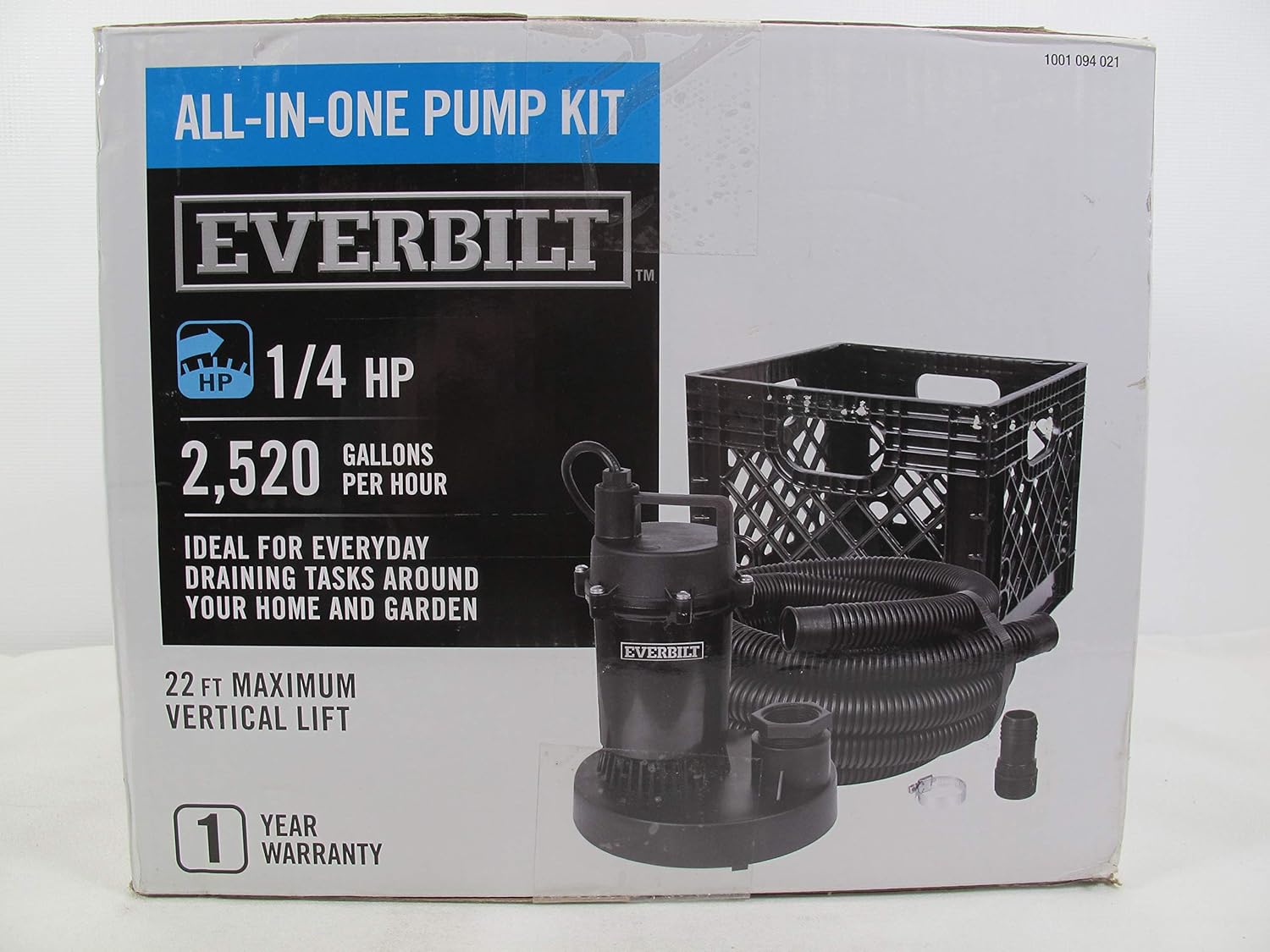 Everbilt SBA025RP Submersible Utility Pump Kit 1/4 HP