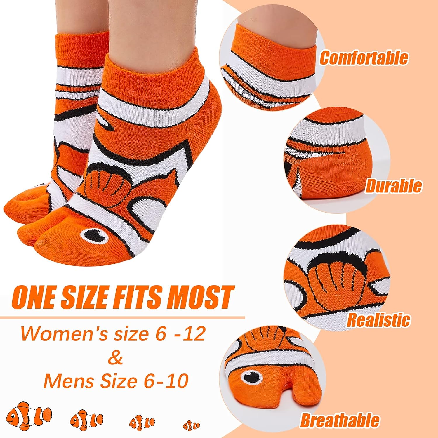 Zhanmai 2 Pairs Funny Novelty Animal Socks image 2