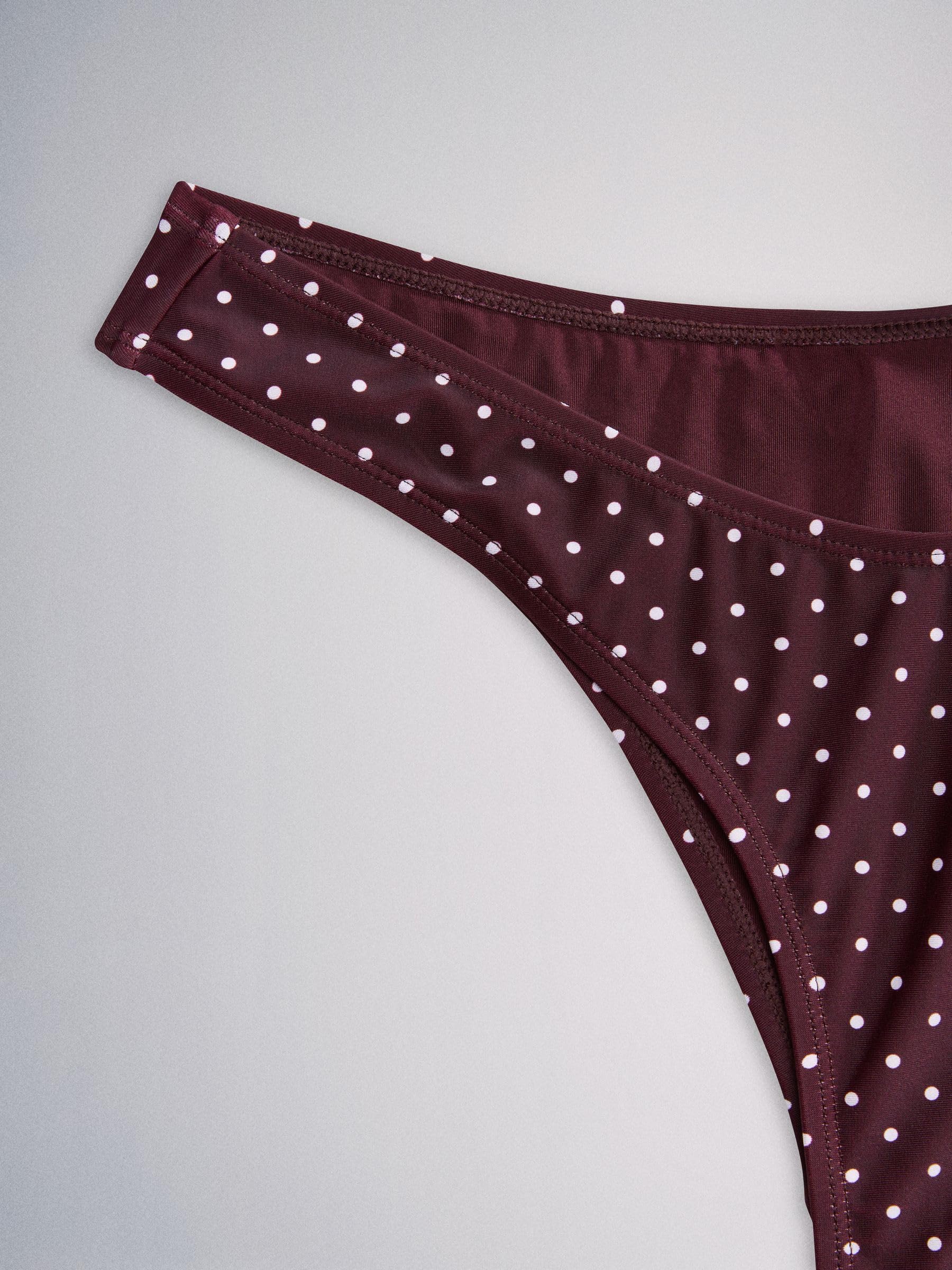 THE SET Femme Bas de Bikini échancré, Lot de 3 | Taille mi-haute