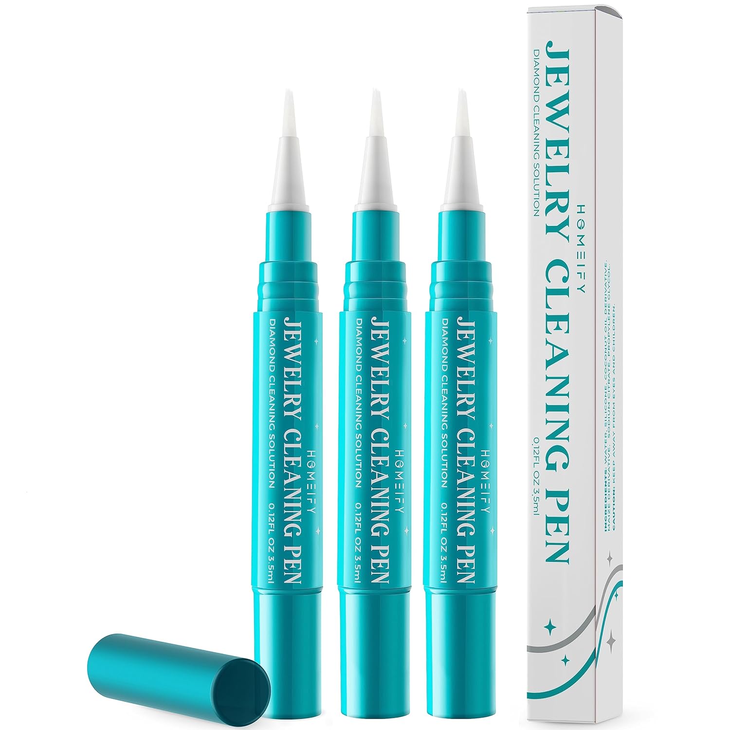 Homeify 3Pack Jewelry Cleaning Pen Portable Diamond Ring