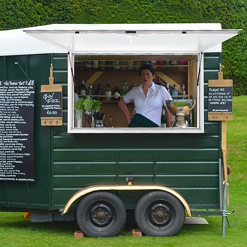 Miniatura 5 de Ventana de concesión de 64 x 40 pulgadas, soporte de concesión para remolque, ventana de servicio, toldo para alimentos, camión, ventana de servicio