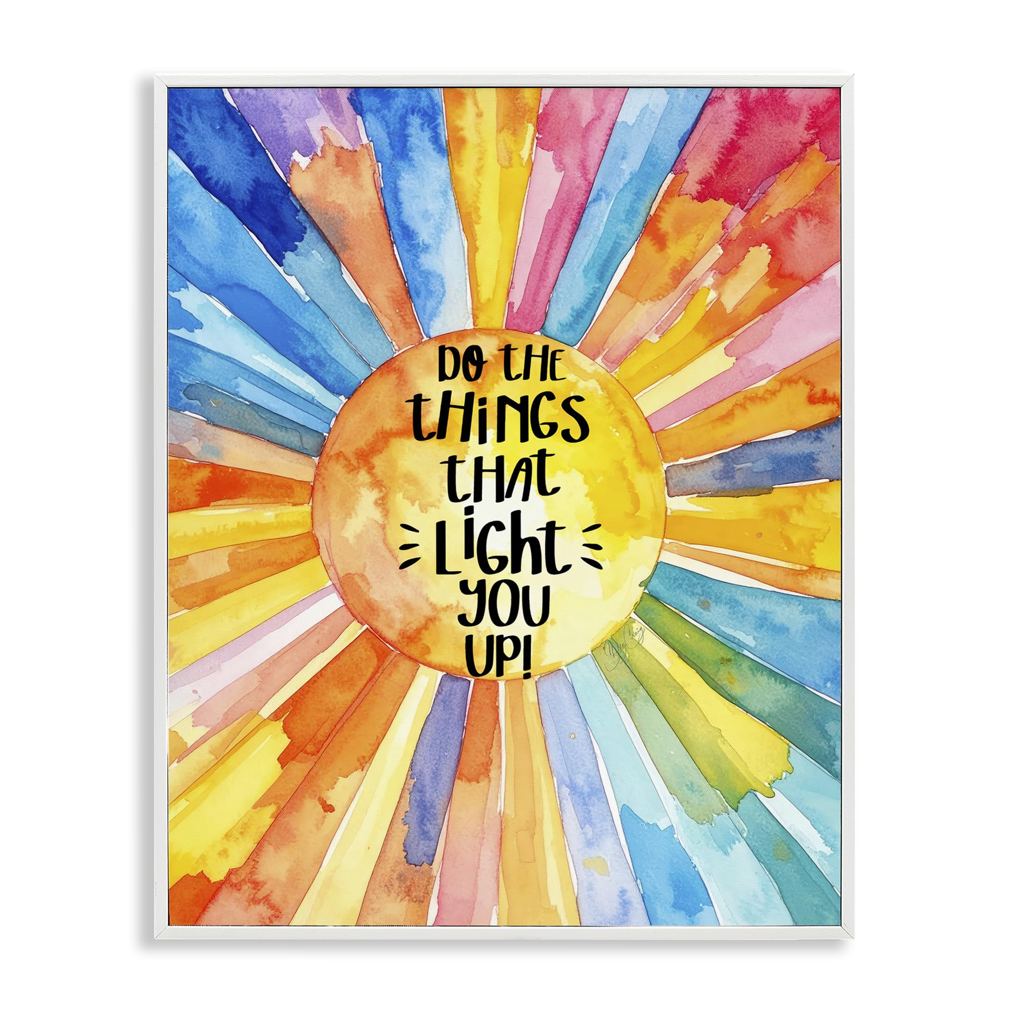 Stupell Industries 'Things That Light You Up', Framed Giclee Art, White, 16 x 20 Inches, Easy to Hang and Sturdy, Made in USA, by Shelly Craig