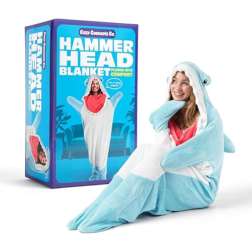 Cozy Concepts Co. Hammerhead Shark Blanket by Relatable, Wearable Blanket
