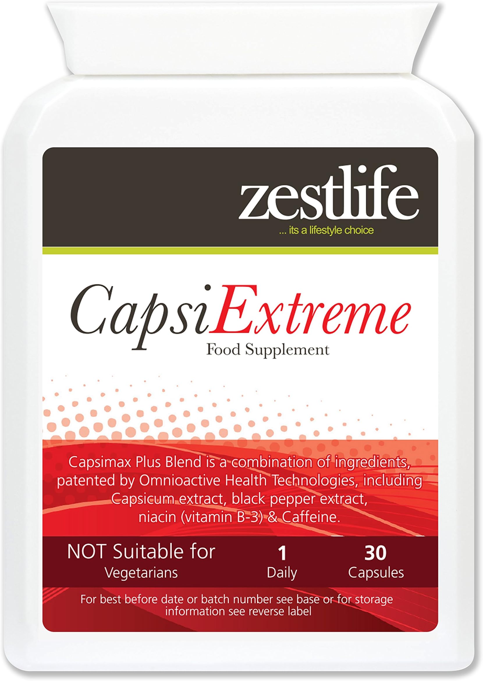 Zestlife CapsiMax Plus 30 Capsules Fat Burner | Burn More Calories - Before - During - After Exercise