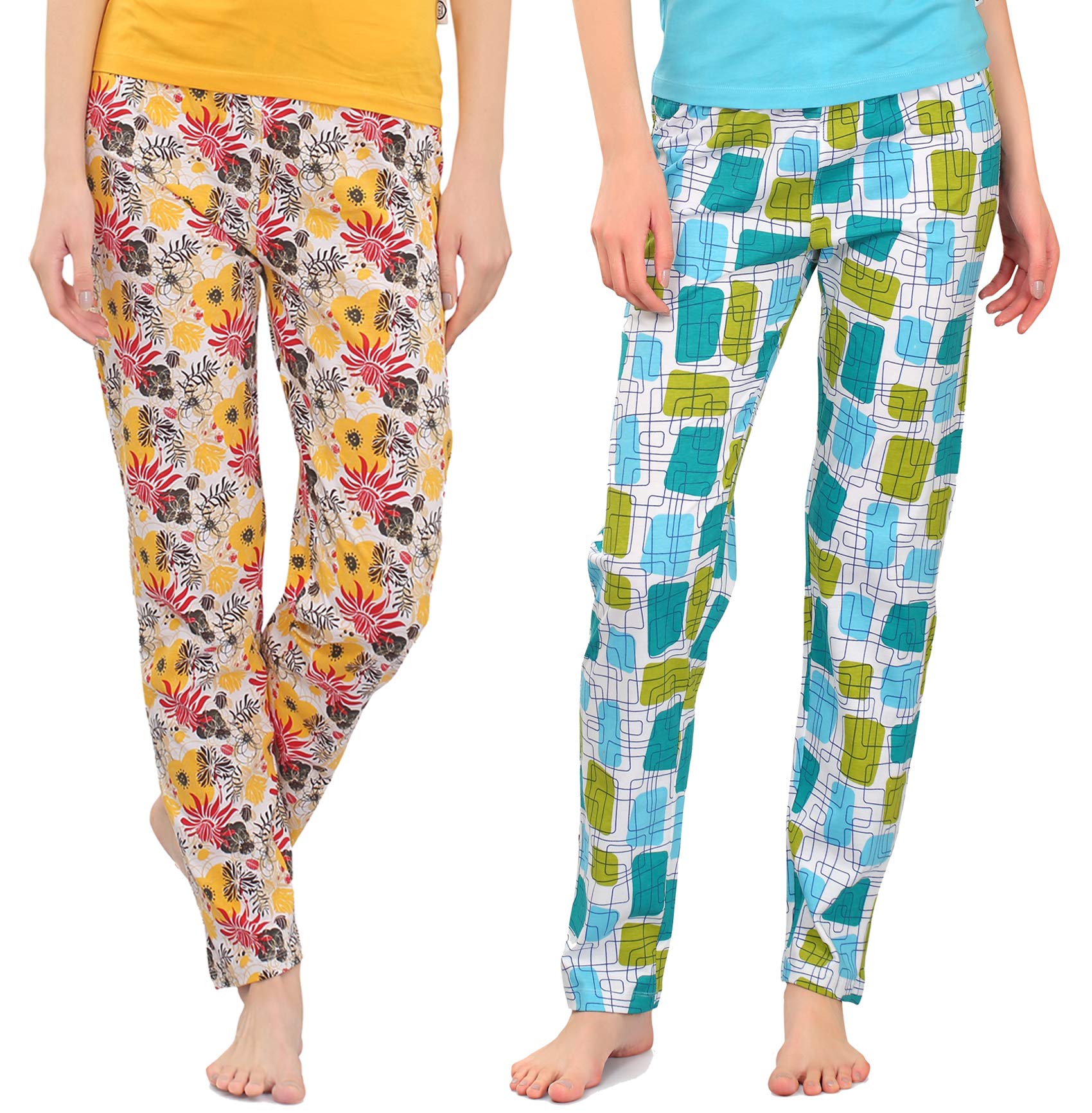 ZebuWomen's Printed Pant (Pack of 2 Pant) M SBL_GYL