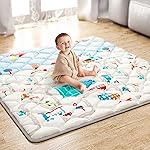 Premium Foam Baby Play Mat 50x50 Playpen Mat Thicker Cushioned Crawling Mat Waterproof Baby Floor Play Mat Non-Slip Activity Mat for Baby and Toddlers Infants Play & Tummy Time(50x50, Car)