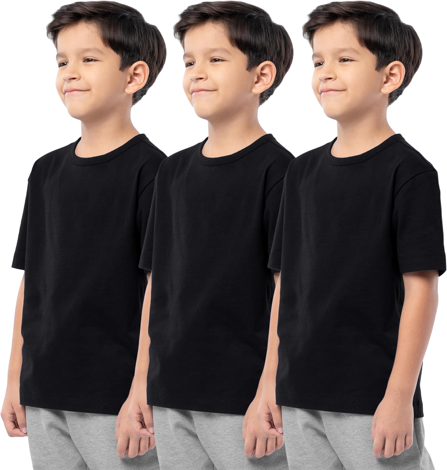 Fruit of the Loom Boys Short Sleeve Cotton Crewneck T-Shirts, 3 Pack