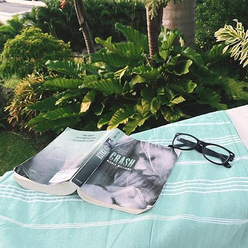 Miniatura 7 de Toalla de playa turca 100% algodón, ligera, suave, duradera, sin arena, toalla de playa de secado rápido para baño, gimnasio, spa, yoga y viajes