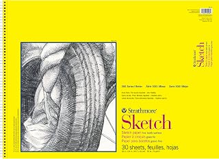 Strathmore 300 Series Sketch Pad 18x24 Inch, 30 Sheets Side Wire Bound - Perfect Artist Sketchbook for Drawing, Illustration & Art Students