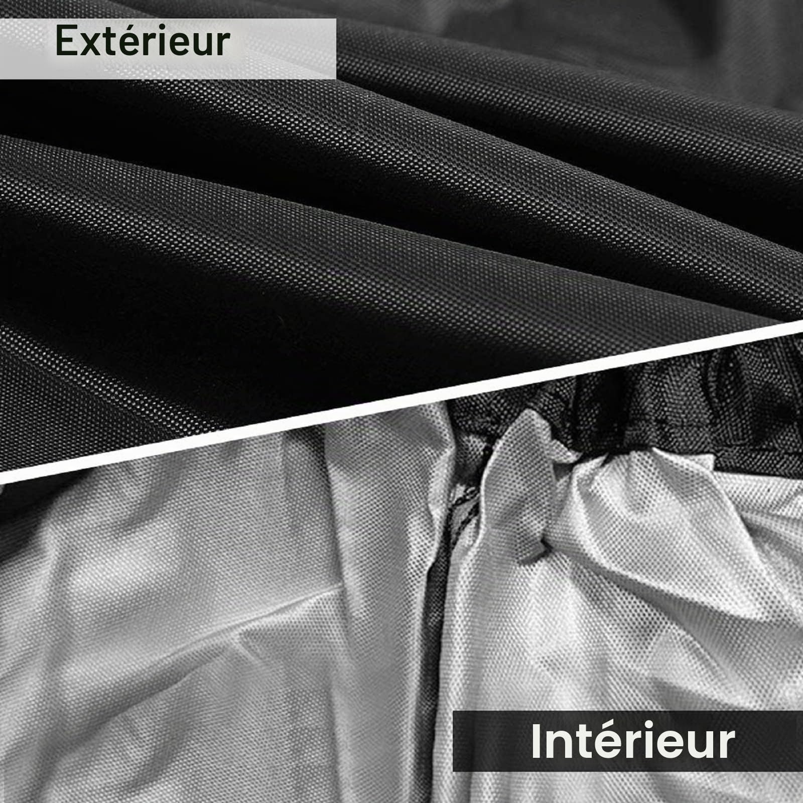 Vegena Housse de Tondeuse à Gazon, Couverture de Tondeuse à Gazon, Housse Tondeuse Etanche Anti-Poussière Oxford 210D, pour l'extérieur avec Cordon de Serrage et sac de Rangement , 190x65x100cm