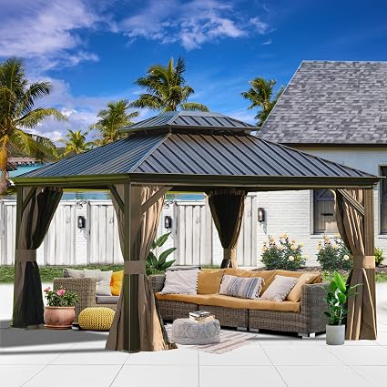 10' x 12' Hardtop Gazebo Outdoor 