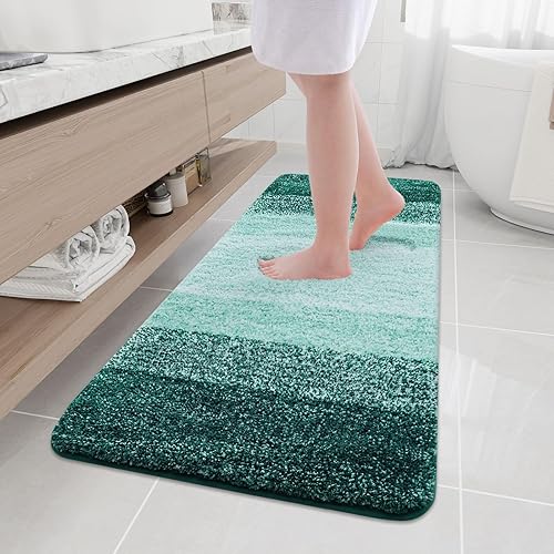 Miniatura 186 de Arotive - Tapetes de baño de microfibra, peludos, suaves, absorbentes, antideslizantes, gruesos, afelpados, se pueden lavar a máquina y secar