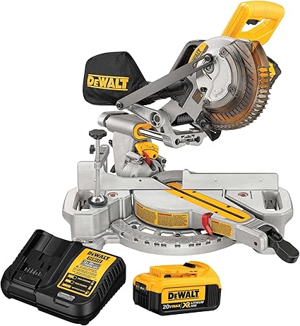 DEWALT 20V MAX 7-1/4-Inch Miter Saw, Cordless (DCS361M1)