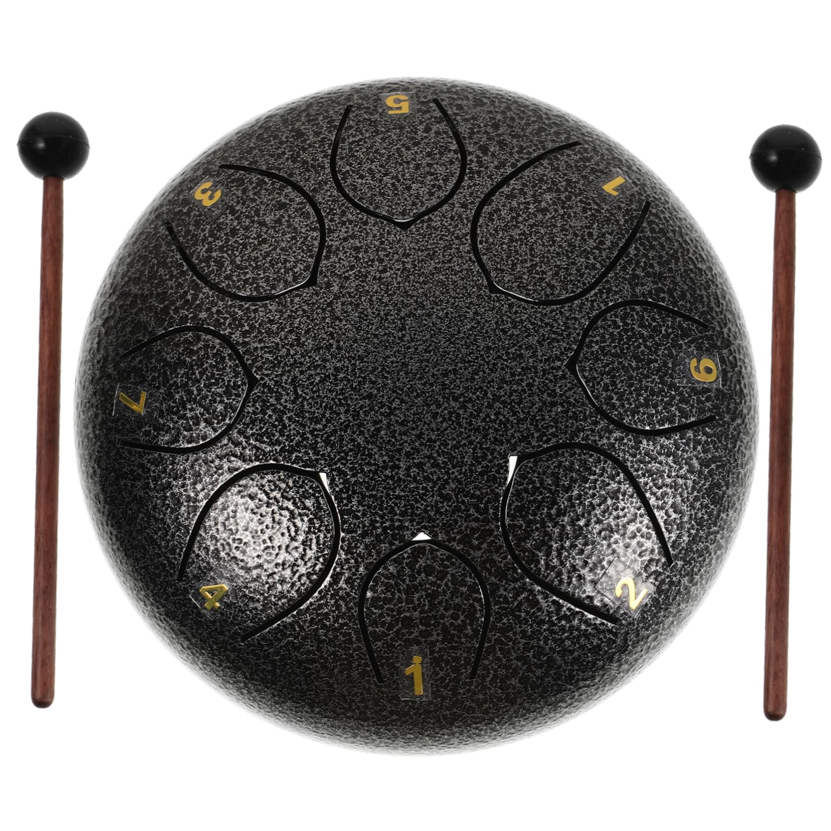 HEMOTON Carbon Steel Rain Chime Drum for Boys and Girls 6 Inch Yoga Hand Drum Music Education and Meditation