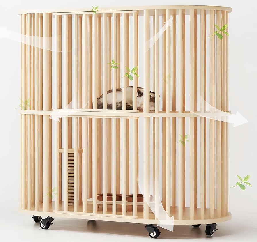 Amazon.co.jp: TUIYIDUO 猫ケージ キャットハウス 2段 112*56*108cm