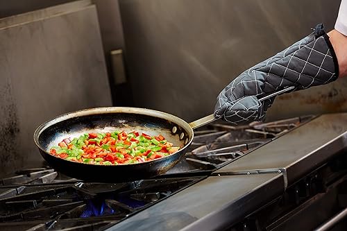 Miniatura 3 de San Jamar Bestguard - Manopla para horno con Webguard Plus reforzado, algodón, 17 pulgadas, color negro