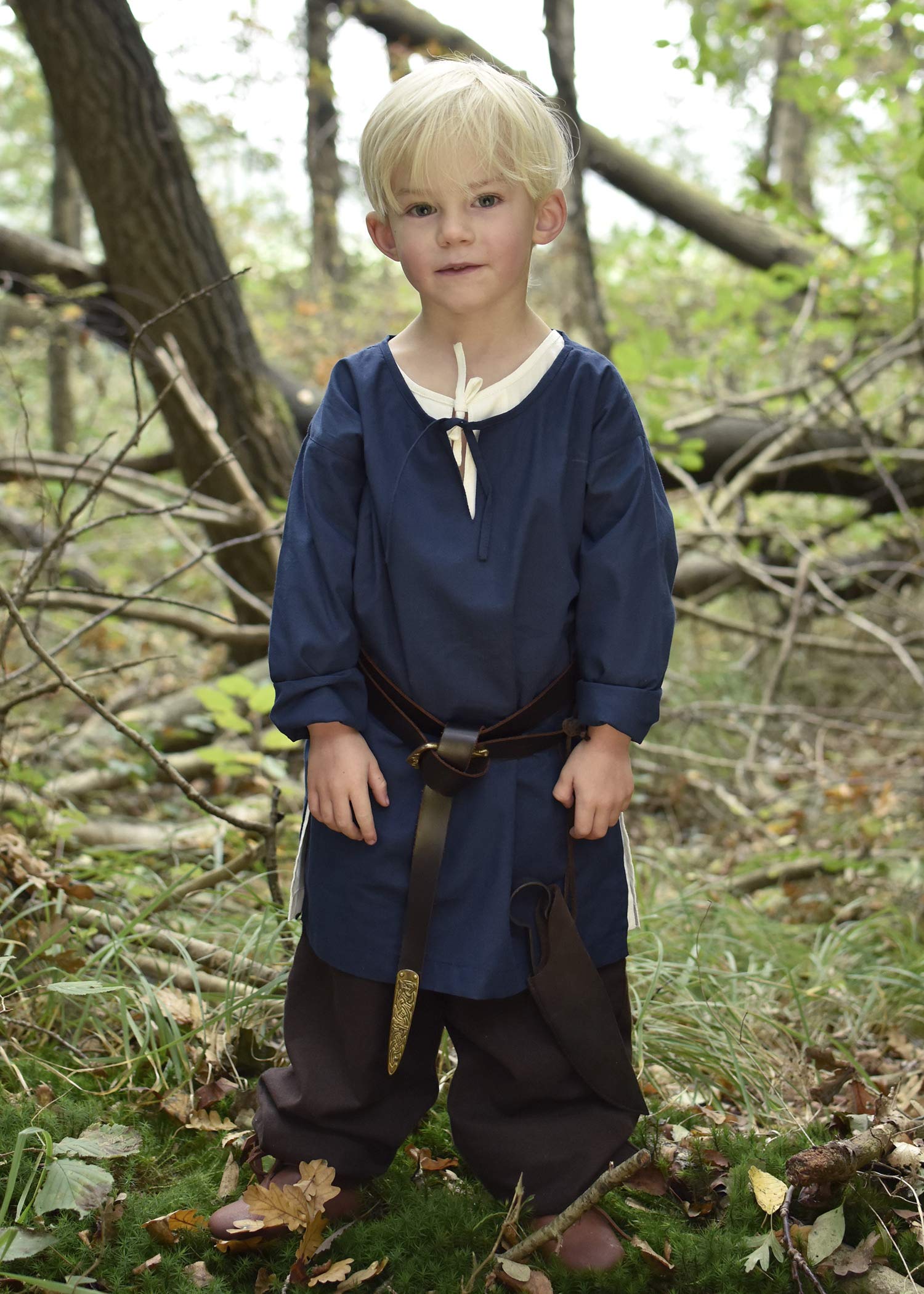 Battle Merchant Simple Kids Tunic Arn for Boys and Girls (Blue/128)