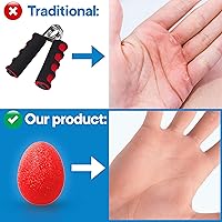 Vista 8 de RMS Paquete de 4 pelotas de ejercicio de mano, kit de terapia física y ocupacional para fortalecer el agarre y reducir la rigidez, ejercitador