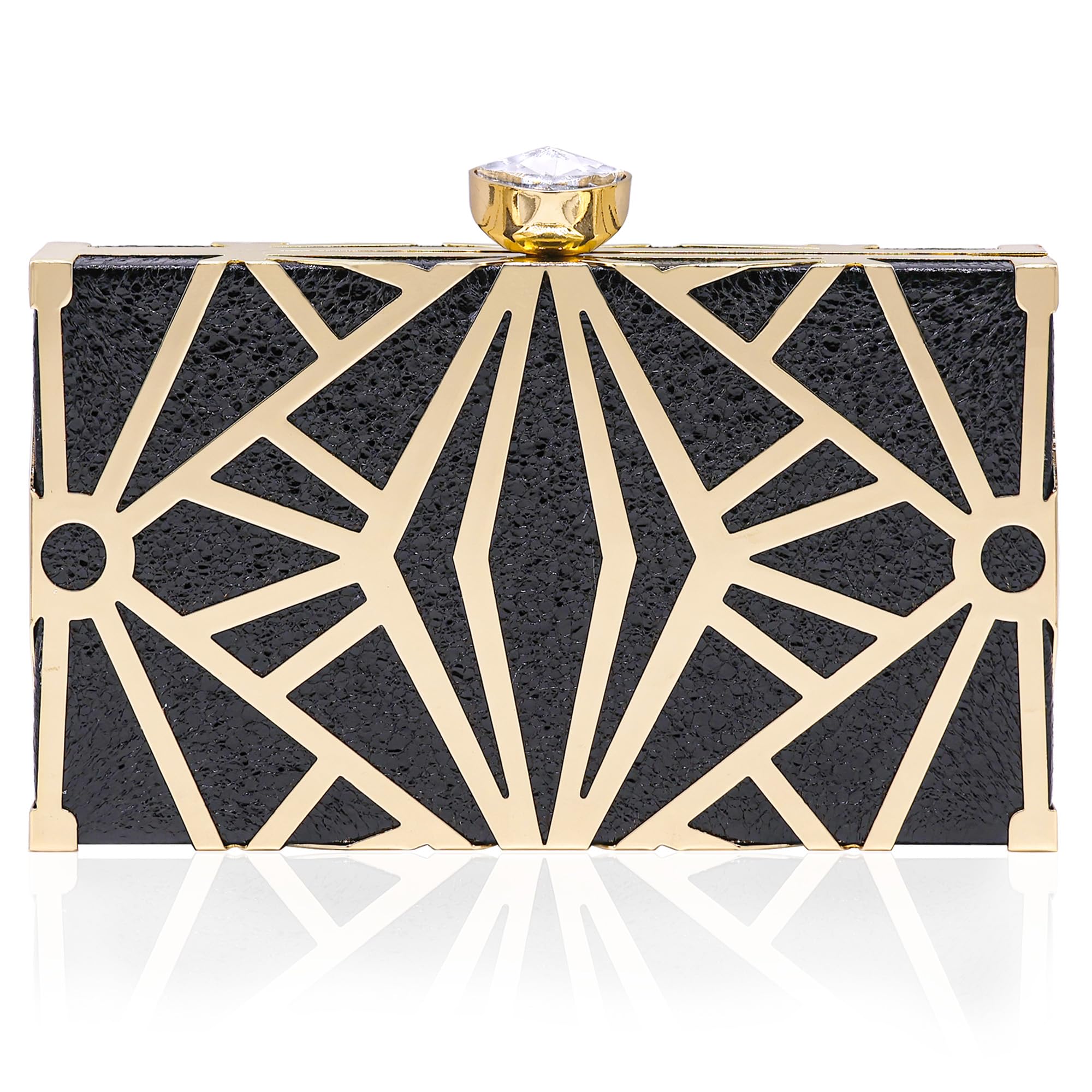 Milisente Gold Clutch Purses For Women Metallic Bridal Evening Clutch Bags Evening Formal Handbags