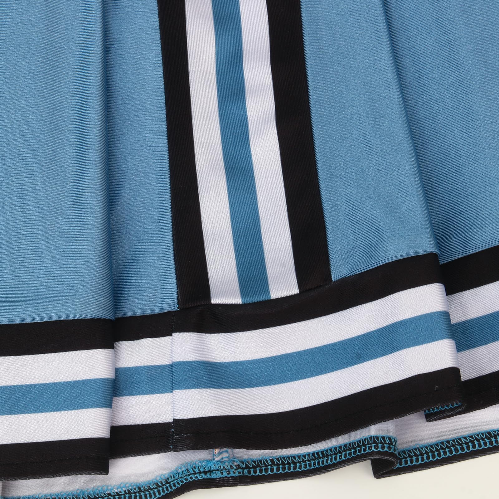 Azul Cheerleader Disfraz para Adulto Adolescentes Cheerleading Uniforme Tank Top Falda Plisada Cheer Outfit para Mujeres Niñas