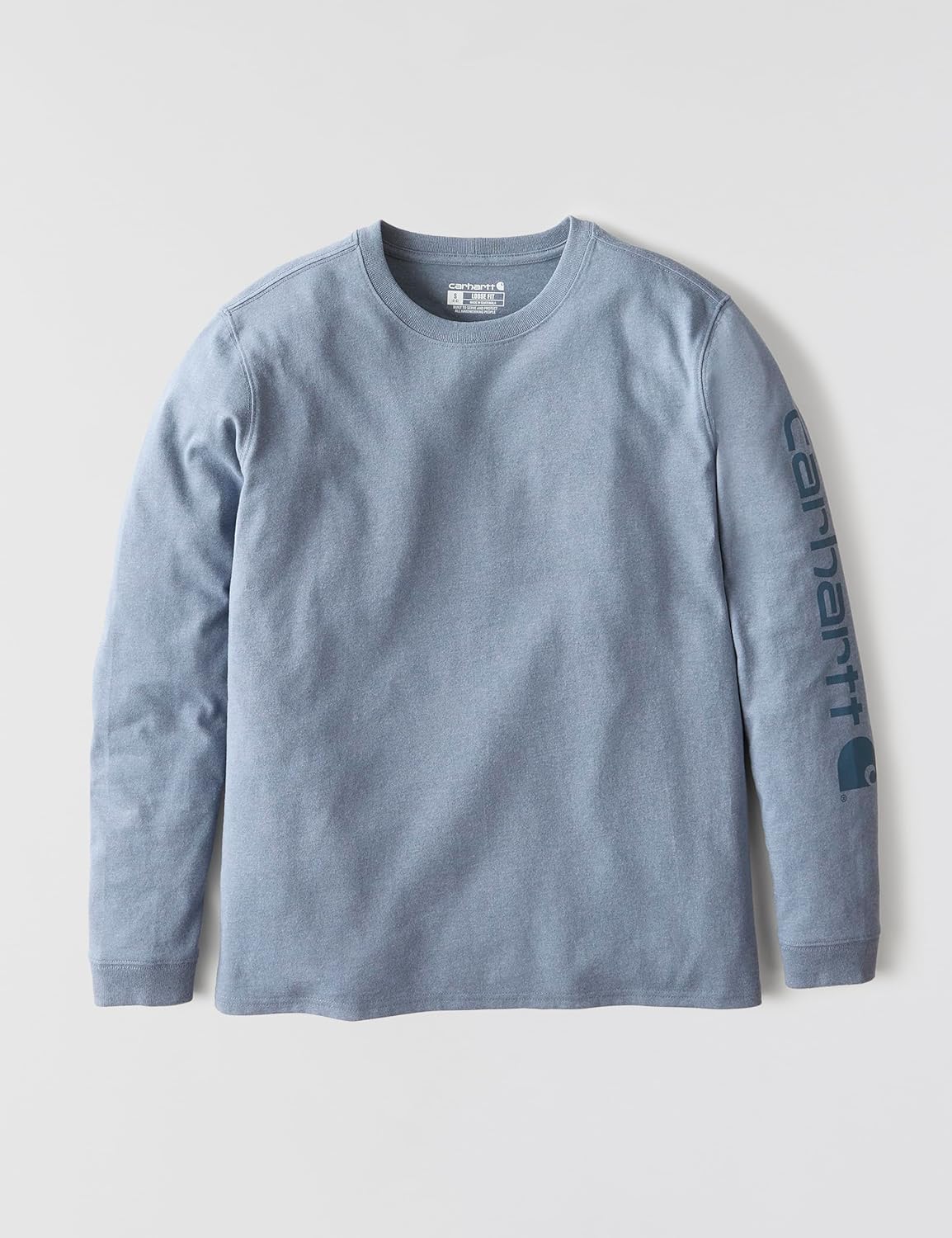 Carhartt Women's Loose Fit Heavyweight Long-Sleeve Logo Sleeve Graphic T-Shirt - Image 6