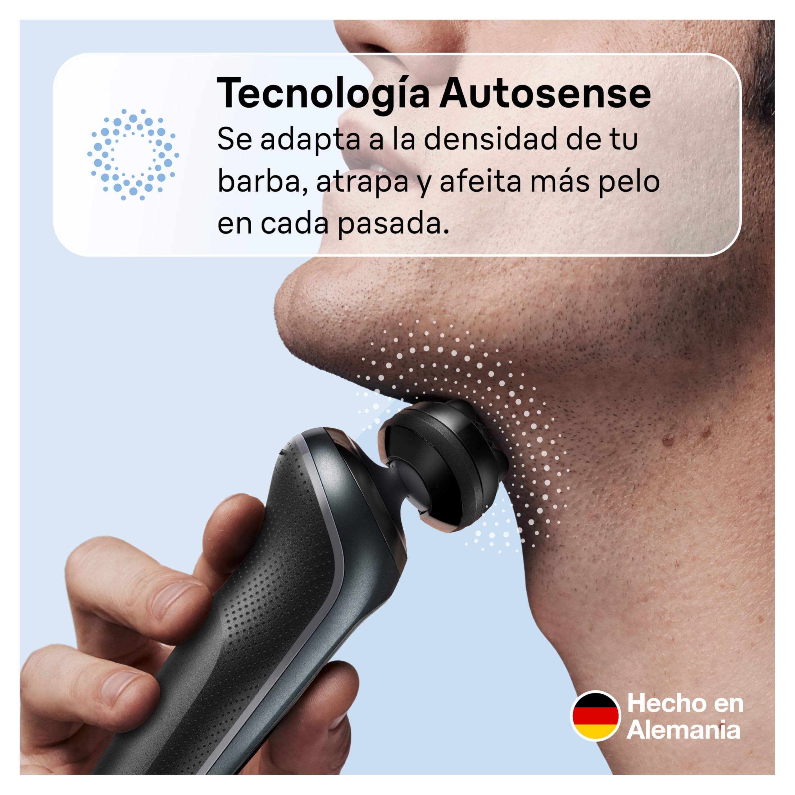 Braun Series 6 Afeitadora Eléctrica Hombre, Máquina de Afeitar Barba con Recortadora De Precisión, Uso En Seco y En Mojado, Recargable, Inalámbrica, 50 Min De Autonomía, 61-N1200s, Gris
