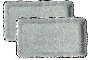 Rustic Cracked Melamine Serving Platters: Elevate Your Dining Experience