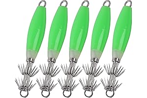 Premium Glow Squid Jigs Hook Fishing Kit