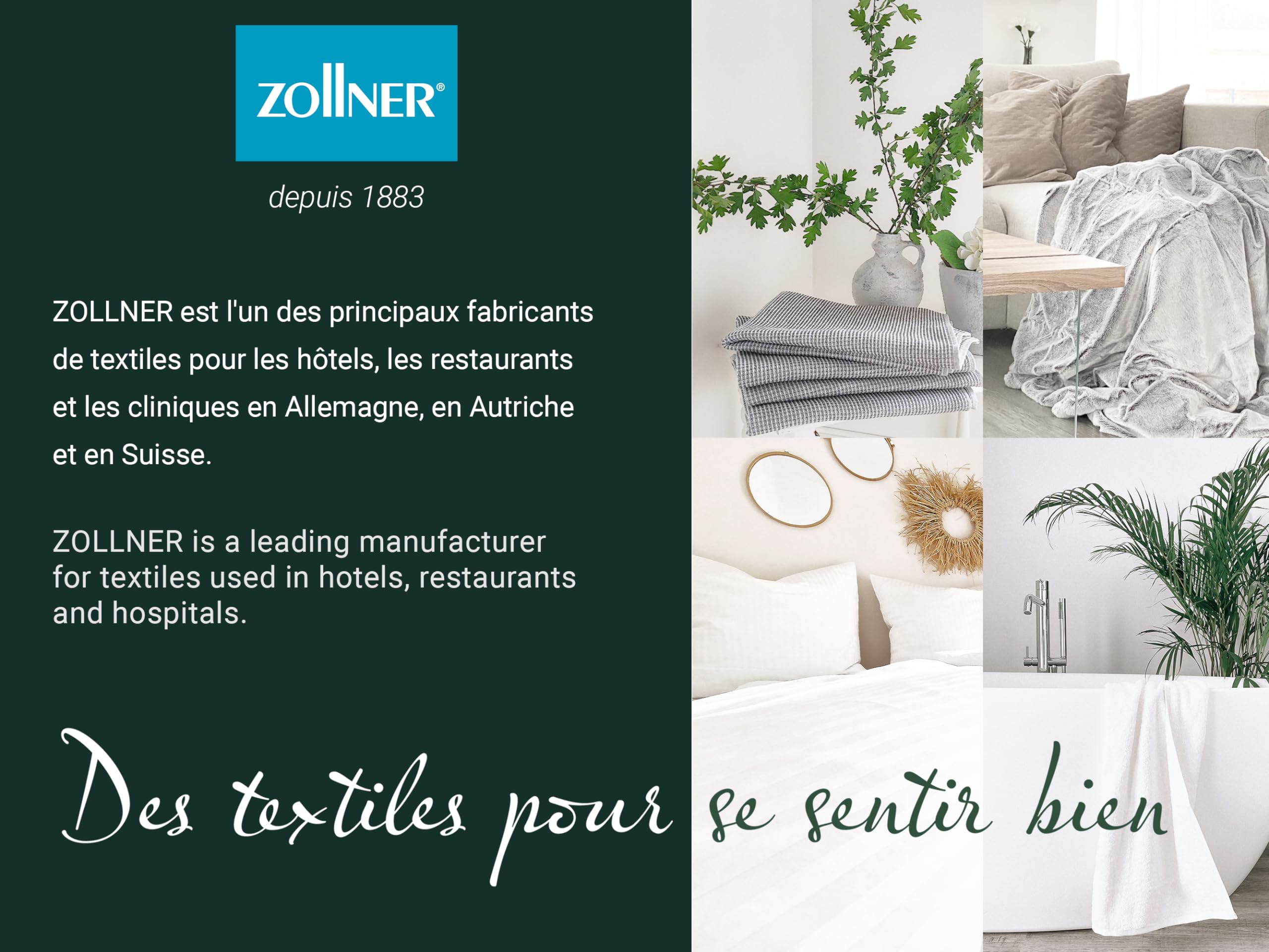ZOLLNER Oreiller Plat pour Les Petits Enfants - Convient aux Personnes allergiques - Tissu mélangé - Lavable à 95°C - 40x60 cm - qualité hôtelière