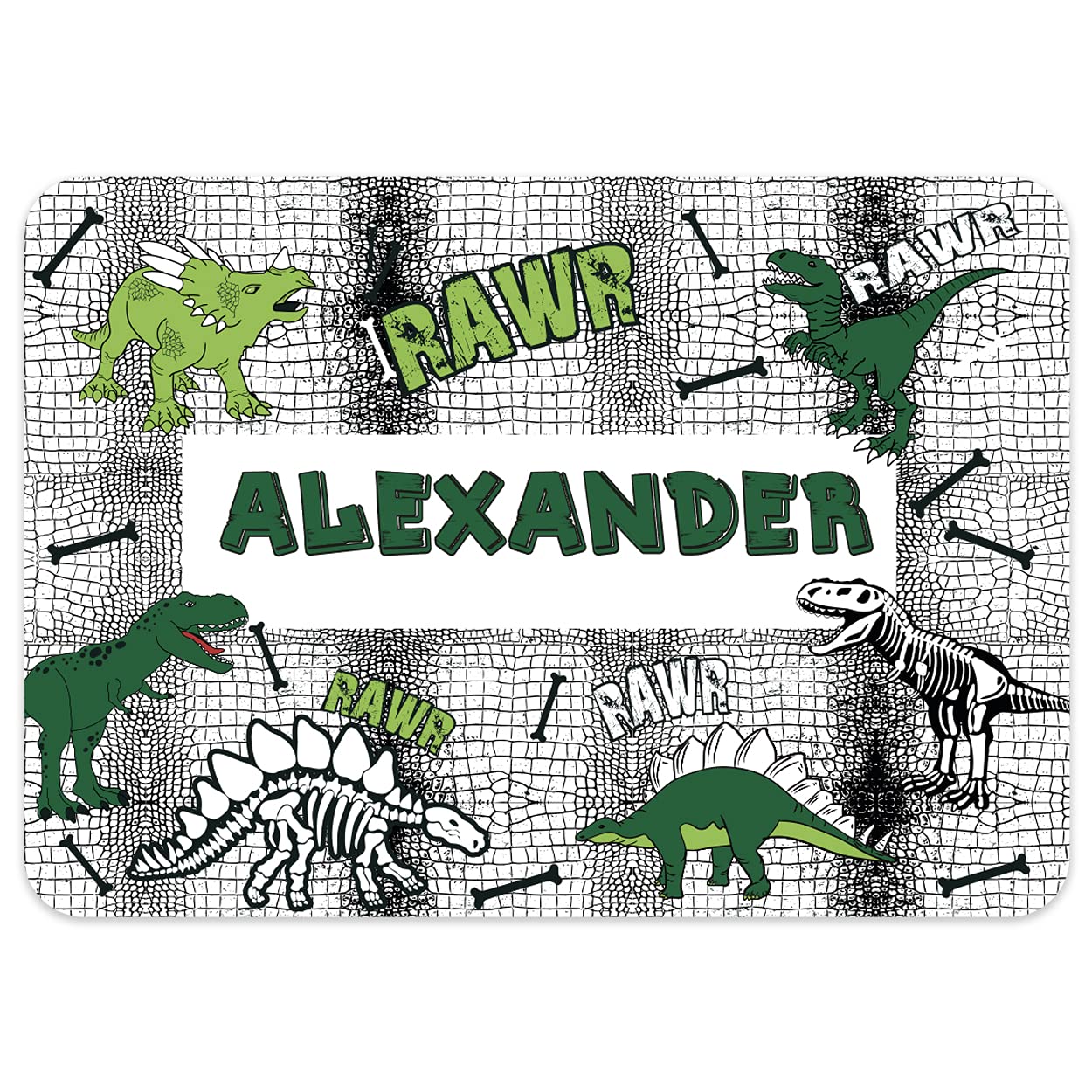 Paper Themes Personalised Placemat for Kids (Rawr)