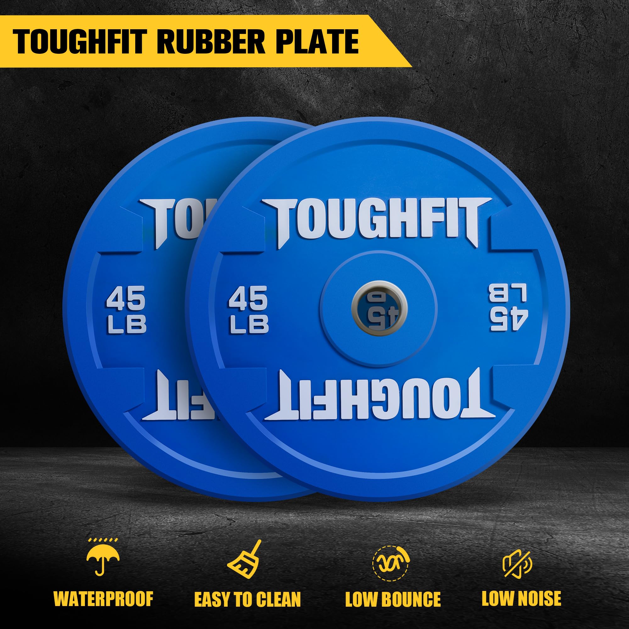 Plates For Weight Lifting RitFit Bumper Plates, Colored Fleck