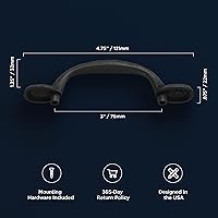 Vista 8 de Hickory Hardware 1 paquete de tiradores de gabinete de cocina de núcleo sólido, manijas de gabinete de lujo, herrajes para puertas y cajones